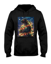 Japanese Monster Kaiju Santazilla Christmas Tree Lights T-Shirt