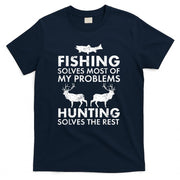 Funny Fishing And Hunting Gift Christmas Humor Hunter Cool T-Shirt