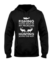 Funny Fishing And Hunting Gift Christmas Humor Hunter Cool T-Shirt