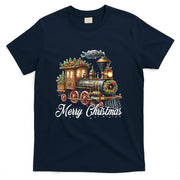 Merry Christmas Steam Train Locomotive Family Pajamas T-Shirt