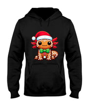 Funny Gingerbread Man Axolotl Christmas Womens Mens Kids T-Shirt