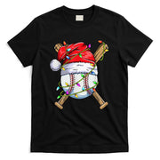 Santa Sports Design For Men Boys Christmas Baseball Player T-Shirt
