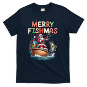 Merry Fishmas Santa Fishing Lovers Funny Fisherman Christmas T-Shirt