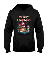 Merry Fishmas Santa Fishing Lovers Funny Fisherman Christmas T-Shirt