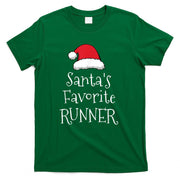 Santas Favorite Runner - Christmas Funny Running Gift T-Shirt