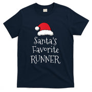 Santas Favorite Runner - Christmas Funny Running Gift T-Shirt