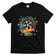Hot Wheels Christmas Wreath with Lights and Cars T-Shirt