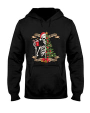 Funny Christmas Skeleton Sorta Merry Sorta Scary Tree Xmas T-Shirt