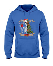 Funny Christmas Skeleton Sorta Merry Sorta Scary Tree Xmas T-Shirt