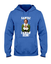 Elf Santa I Know Him Buddy Funny Christmas T-Shirt
