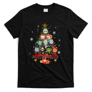 Horror Halloween Christmas Tree Xmas Decor Scary Characters T-Shirt