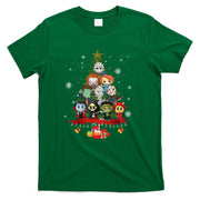 Horror Halloween Christmas Tree Xmas Decor Scary Characters T-Shirt