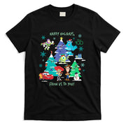 Disney 100 and Pixar Christmas Happy Holidays from Us to You T-Shirt