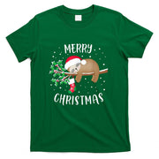 Merry Christmas Cute Sloth Xmas Outfit Matching Family T-Shirt