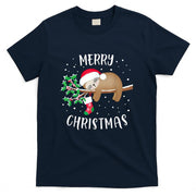 Merry Christmas Cute Sloth Xmas Outfit Matching Family T-Shirt