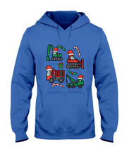 Kids Christmas Construction Vehicles Truck Xmas Boys Kids Toddler T-Shirt