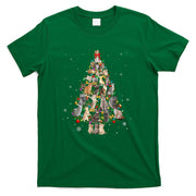 Meowy Xmas Cats Christmas Tree Lights Snow Kitten Funny Gift T-Shirt