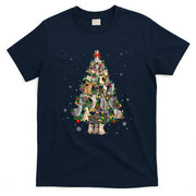 Meowy Xmas Cats Christmas Tree Lights Snow Kitten Funny Gift T-Shirt