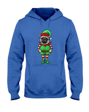 Funny Christmas Elf Pug Dog T-Shirt