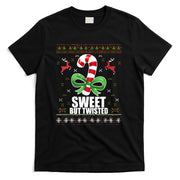 Sweet But Twisted Funny Candy Cane Ugly Christmas Sweater T-Shirt