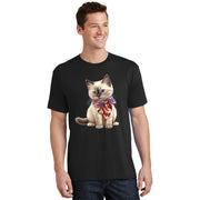 American Cat 4th Of July Cat Patriotic Cats Birman Kitten T-Shirt
