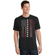 American Flag Baseball Red White Blue 4th Of July T-Shirt