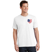 American Flag Heart 4th Of July T-Shirt