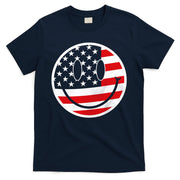 American Flag Smile Vintage Face T-Shirt