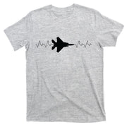 Airplane Pilot Air force Heartbeat T-Shirt