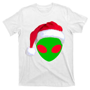 Alien Santa Claus Hat Christmas Logo T-Shirt