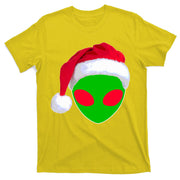 Alien Santa Claus Hat Christmas Logo T-Shirt