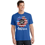 America Sunflower Flag 4th July T-Shirt