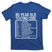 Funny 65 Year Old Texting Code Birthday T-Shirt