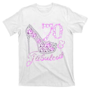 Fabulous & 70 Sparkly Shiny Heel 70th Birthday T-Shirt