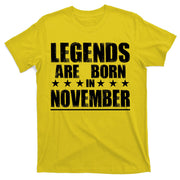 Legends Are Born In November Birthday T-Shirt