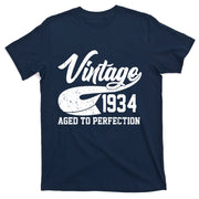 Sporty Vintage 1934 Aged To Perfection 90th Birthday T-Shirt