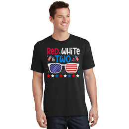 Two 2nd Birthday 4th Of July 2nd Birthday Party T-Shirt