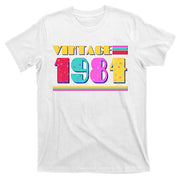Vintage 80s Colors 1984 40th Birthday T-Shirt