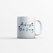 Adopt A Dog with Green Galaxy font Mugs