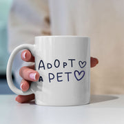 Adopt A Pet with Green Galaxy font Mugs