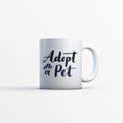 Adopt A Pet With Hearts with Green Galaxy font Mugs