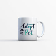 Adopt A Pet With Hearts with star font Mugs