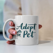 Adopt A Pet with star font Mugs