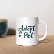 Adopt A Pet with star font Mugs