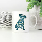 All You Need Is Love And A Dog with star font Mugs