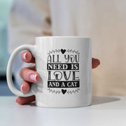 All You Need Is Love And a Cat With Stars Coffee Mug