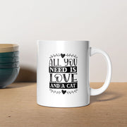 All You Need Is Love And a Cat With Stars Coffee Mug