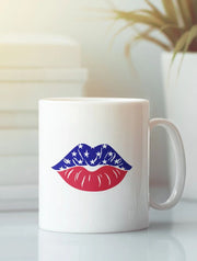 American Flag Lips Mug 4th Of July Mug Independence Day Mug Fourth Of July Gift Patriotic Mug God Bless America American Flag