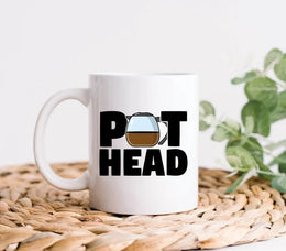 Coffee Pot Head Coffee Lover Mug Coffee Mug Funny Coffee Gift Pot Head Mug Coffee Addict Coffee Drinker Gift Cute Gifts