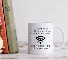 Computer Science Mug Wifi Went Down Mug Coder Mug Computer Science Gift Programming Gift Computer Coding Had To Talk To My Family Mug